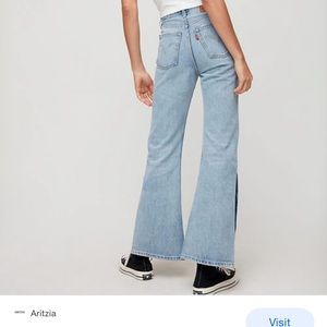 Levis Ribcage Split Flare Jeans